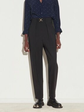 Sandro Black Fitted Trousers